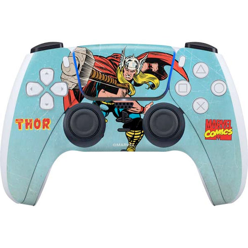Marvel Classic Comics The Mighty Thor PS5 Controller Skin